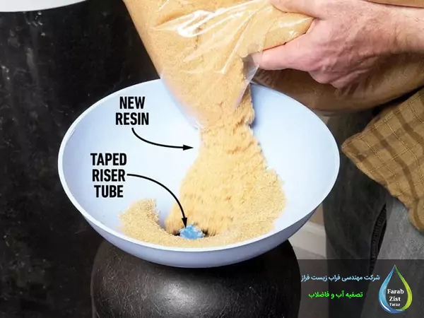 مراحل تعویض رزین سختی گیر