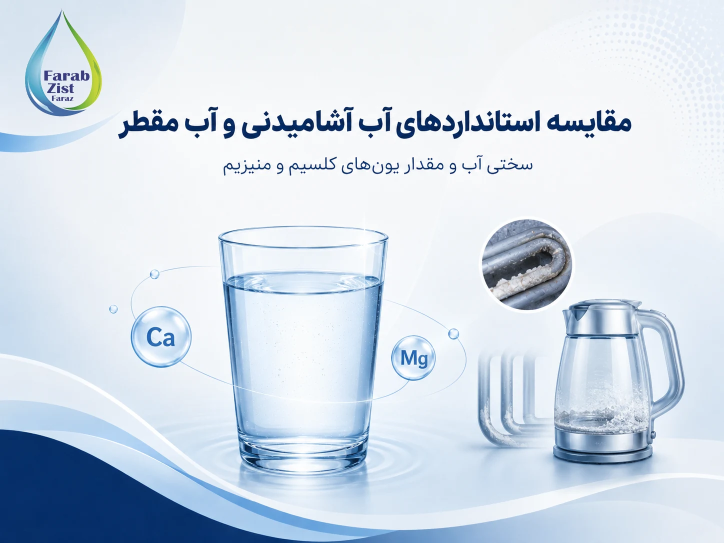بررسی سختی آب و مقدار یونهای کلسیم و منیزیم