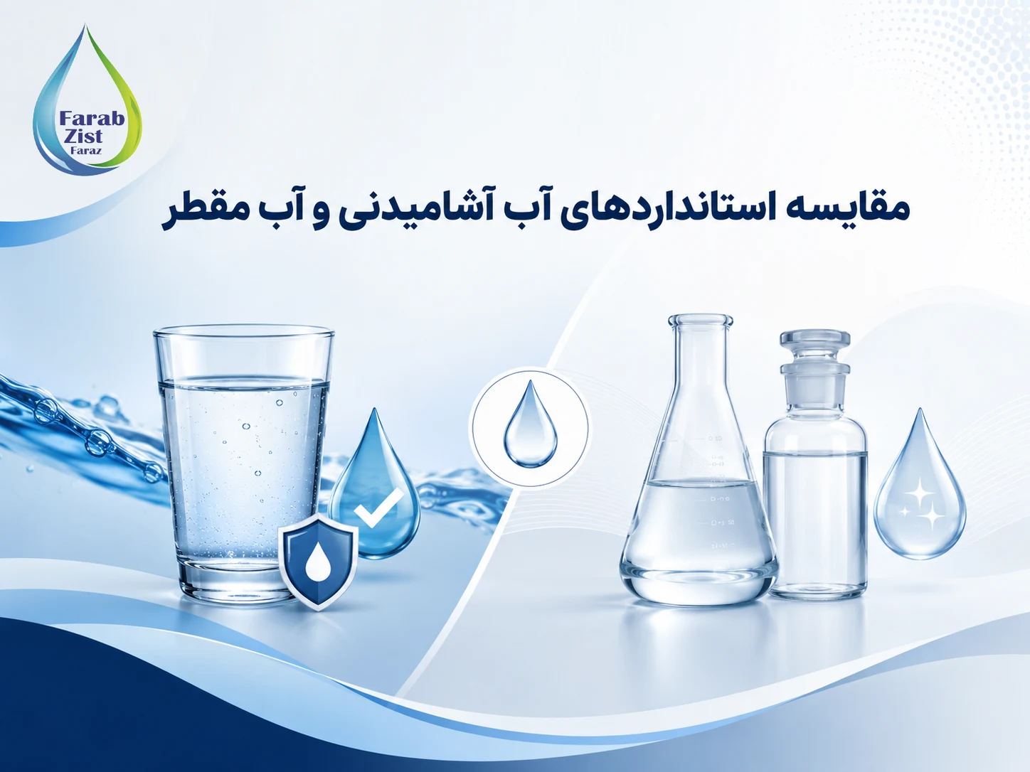 مقایسه استانداردهای آب آشامیدنی و آب مقطر